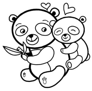 Bear hug, sharp blade: a twisted tale coloring page