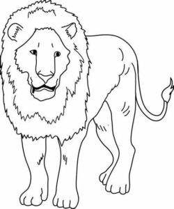 Black lion silhouette: striking artwork coloring page