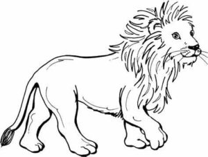 Black lion silhouette: striking artwork coloring page