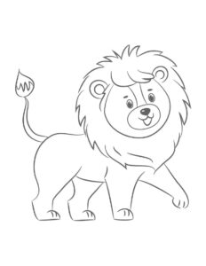 Black lion silhouette: striking artwork coloring page