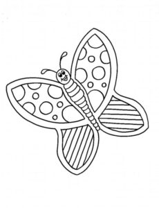 Butterfly smiles: brown, black, and white coloring page