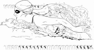 Butterfly race swimming coloring page coloring page