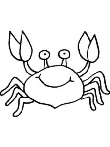 Crab’s adventure: twinkling eyes & long legs coloring page