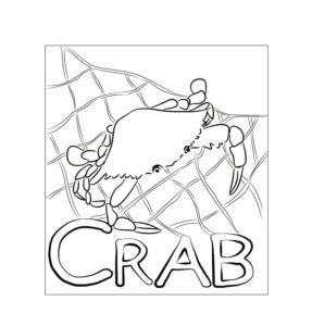 Crab silhouette: timeless & striking coloring page