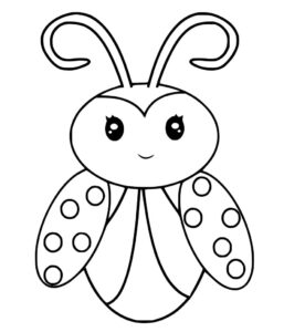 A cute ladybug. coloring page