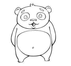 Cute panda pictures: adorable wildlife coloring page