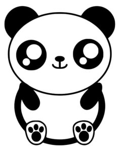 Cute panda pictures: adorable wildlife coloring page