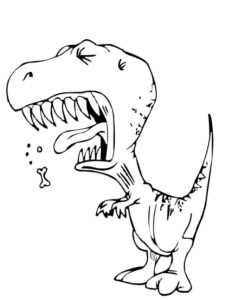 Deafening Dinosaur Roars Echo Through Prehistoric Landscape in Loud Display coloring page