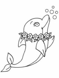 Dolphin leaps: sunlit splash of grace coloring page