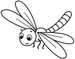 Dragonfly smiles: a moment of grace coloring page