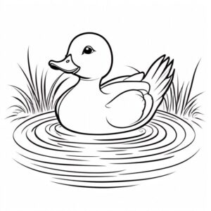 Duck hunting: graceful waterfowl in action coloring page