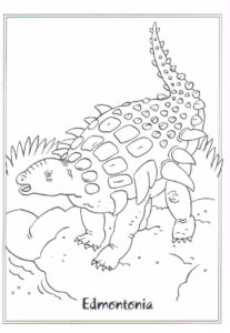 Edmontonia Dinosaur Drawing: Majestic Prehistoric Creature Captured in Detail coloring page