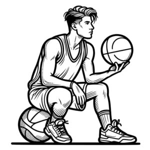 Familiar comfort: the weight of the ball coloring page