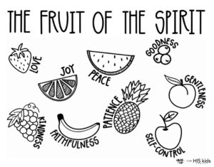 Fruit of spririt coloring page coloring page