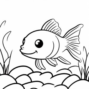 Funny goldfish coloring page coloring page