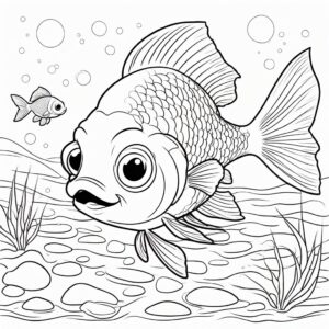 Goldfish maze: underwater adventure coloring page