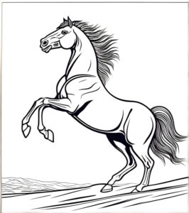 Horse power: untamed energy in motion coloring page