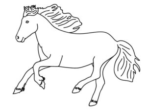 Horse races: speed, power, and grace coloring page