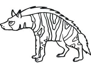 Hyena’s roar: stripes blur in the sun coloring page