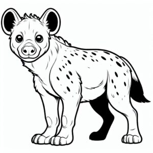 Hyenas: spotted predators in the spotlight coloring page