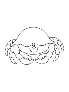 Joyful crab poses for canvas art coloring page