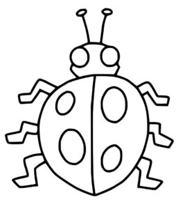 Ladybug: with big eyes coloring page