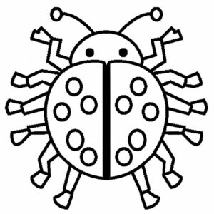 Ladybug: helpful insect with 12 legs coloring page