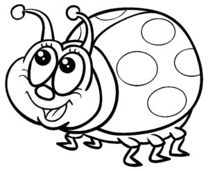 Ladybug smiles: a moment of joy coloring page