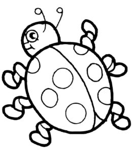 A ladybug wearing shoes. coloring page