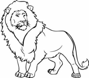 Lion king: majestic ruler in repose coloring page