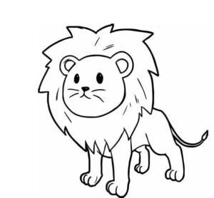 Lion’s fiery mane roars to life coloring page