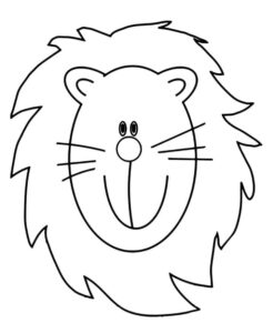 Lion’s grin: radiating warmth and joy coloring page