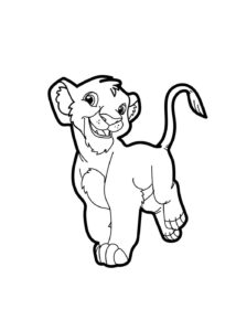 Lion’s joyful roar shakes mane coloring page