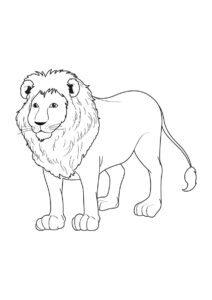 Lion’s presence: a powerful image coloring page