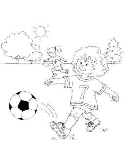 Little girl’s soccer passion shines bright coloring page