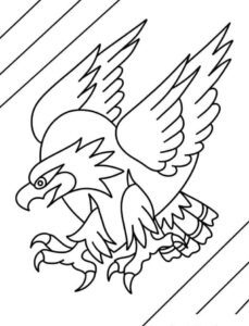 Majestic eagle soaring: a sky silhouette coloring page