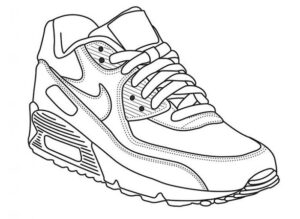 Nike air max 90: minimalist design coloring page