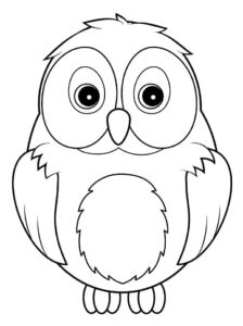 Owl eyes: watching in the darkness coloring page