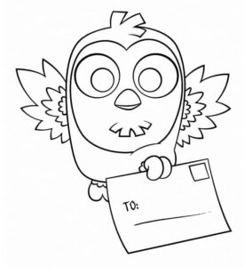 Owl’s grin: a stamped secret coloring page