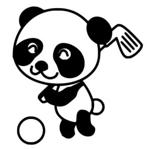 Panda chef: spatula skills coloring page