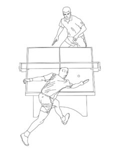 Ping pong: the art of anticipation coloring page