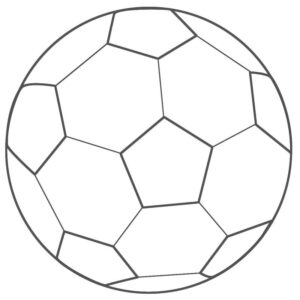 Simple soccer ball on the field coloring page