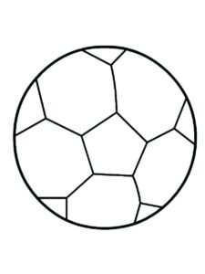 Simple soccer ball on the field coloring page