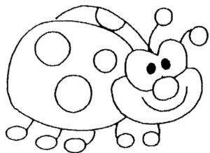 Smiling caterpillar: adorable insect details coloring page