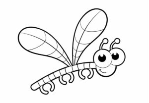 Smiling caterpillar: happy & leggy coloring page