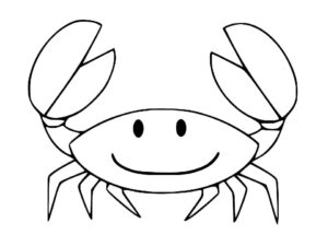 Smiling crab: a friendly welcome coloring page