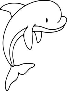 Smiling dolphin: ocean joy coloring page