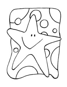 Smiling star: bright & dotted coloring page