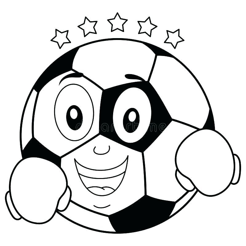 Soccer ball smiles coloring page