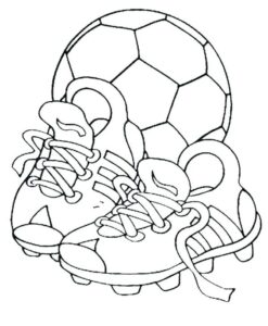 Soccer boots: ready for the game coloring page